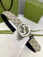 Classic Men's Belt Gold Buckle & Silver Buckle