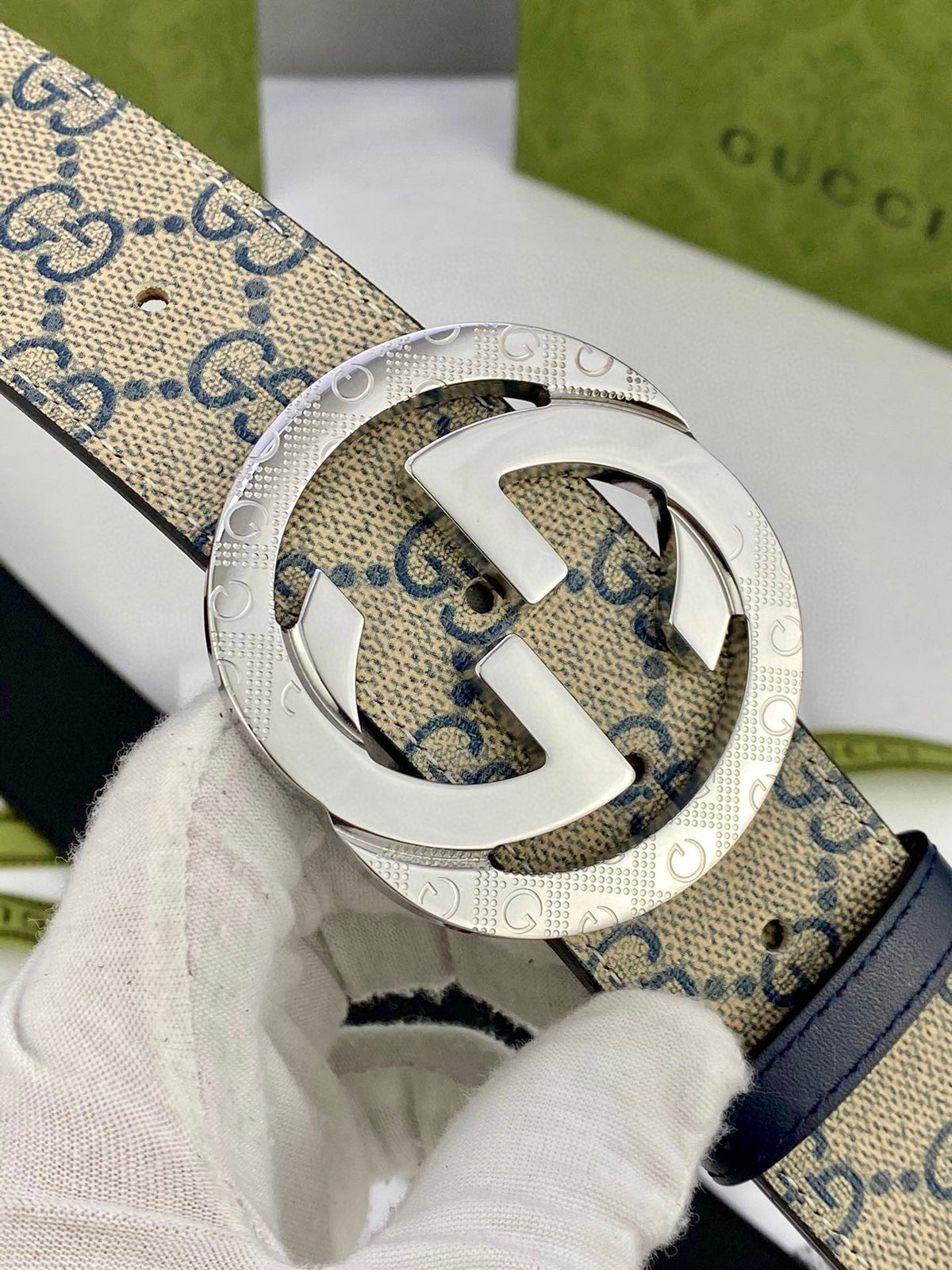 GG Classic Herren Gürtel Gold Buckle & Silber Buckle – Produktansicht 3