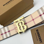 Férfi bőr öv TB monogram csat/kockás minta