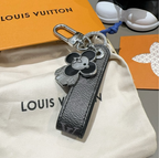 Floral Charm Keychain Strap | Monogram Pattern Bag & Key Holder