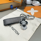 Floral Charm Keychain Strap | Monogram Pattern Bag & Key Holder