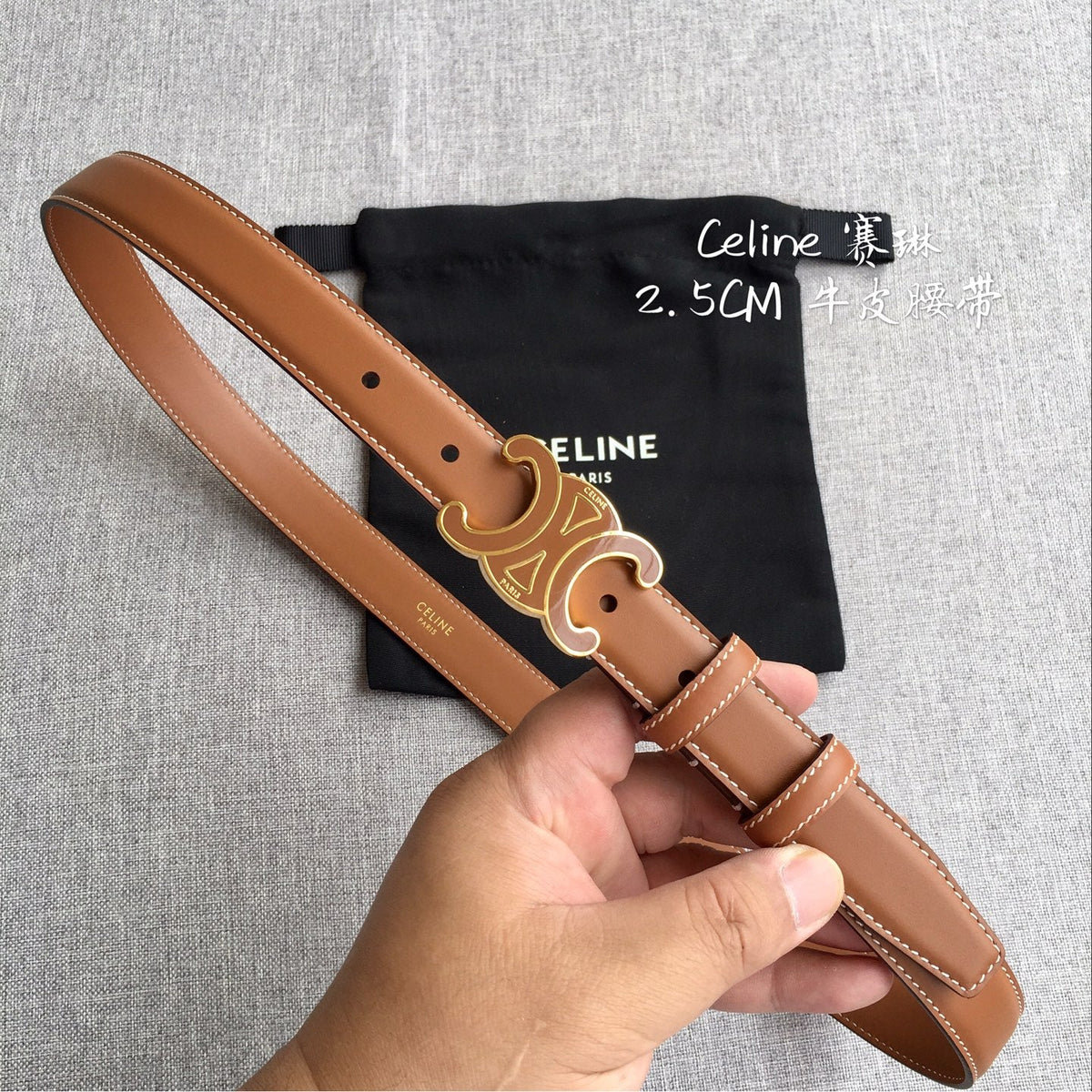 AC Women‘s Leder Gürtel Triomphe Buckle – Produktansicht 3