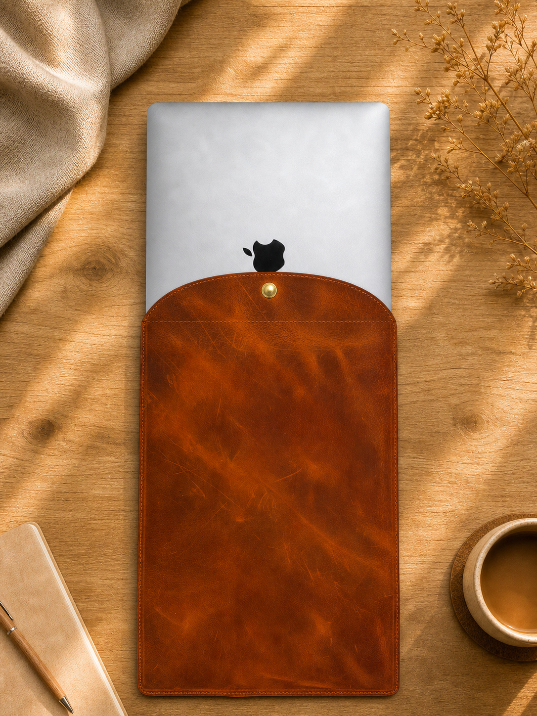 Handcrafted Leather MacBook Sleeve