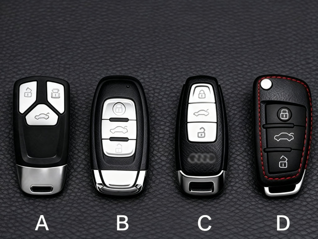 Top Grain Leather Audi Key Case