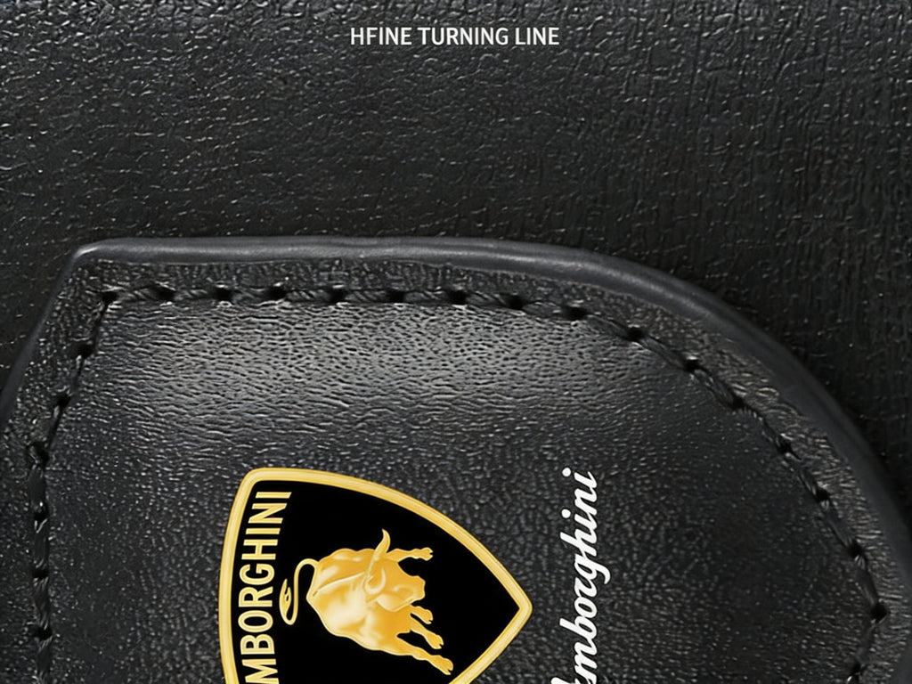 Lamborghini Crest Emblem Genuine Leather Keychain
