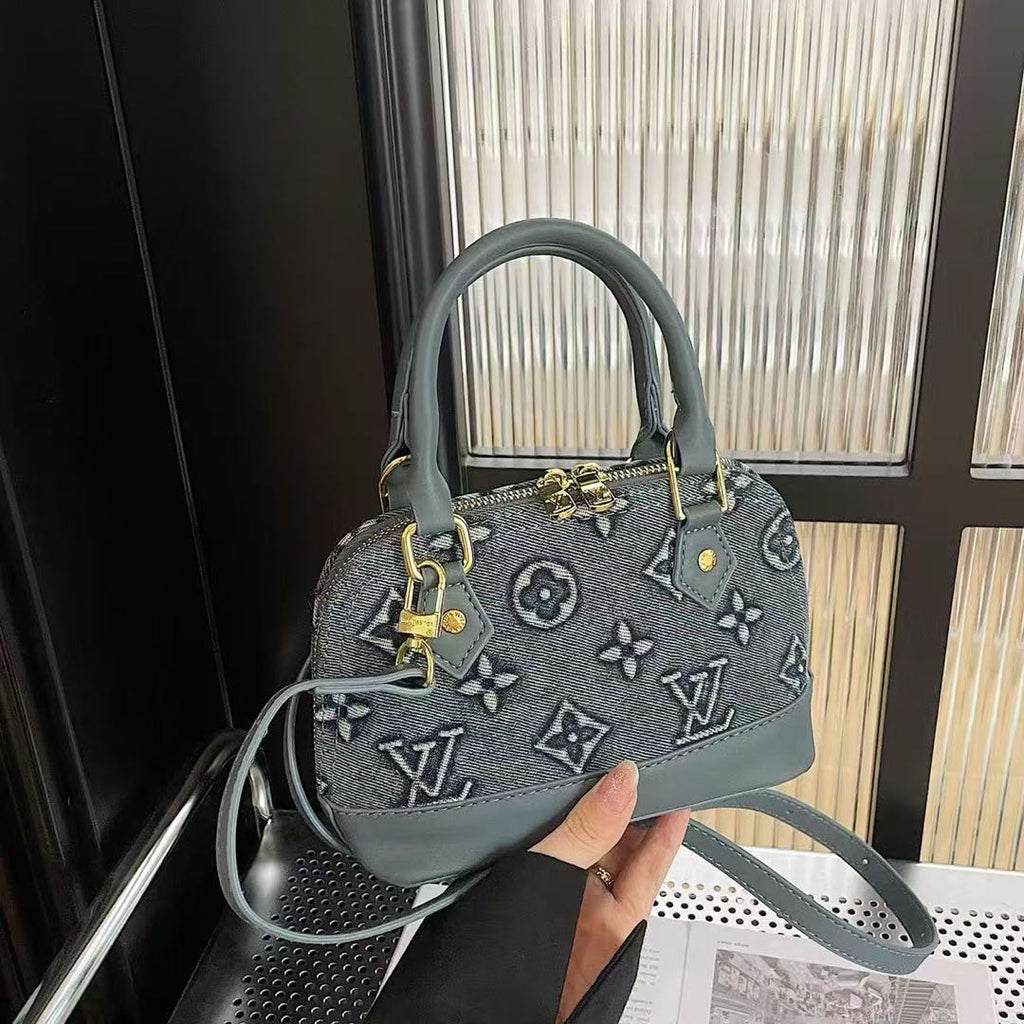 Vintage Denim Mini Dome Bag, Handbag & Crossbody Bag