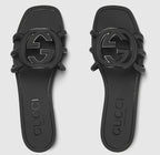 Minimal Luxe Double G Logo Slides – Chic Everyday Flat Sandals