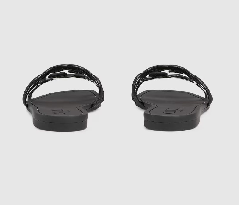 Minimal Luxe Double G Logo Slides – Chic Everyday Flat Sandals
