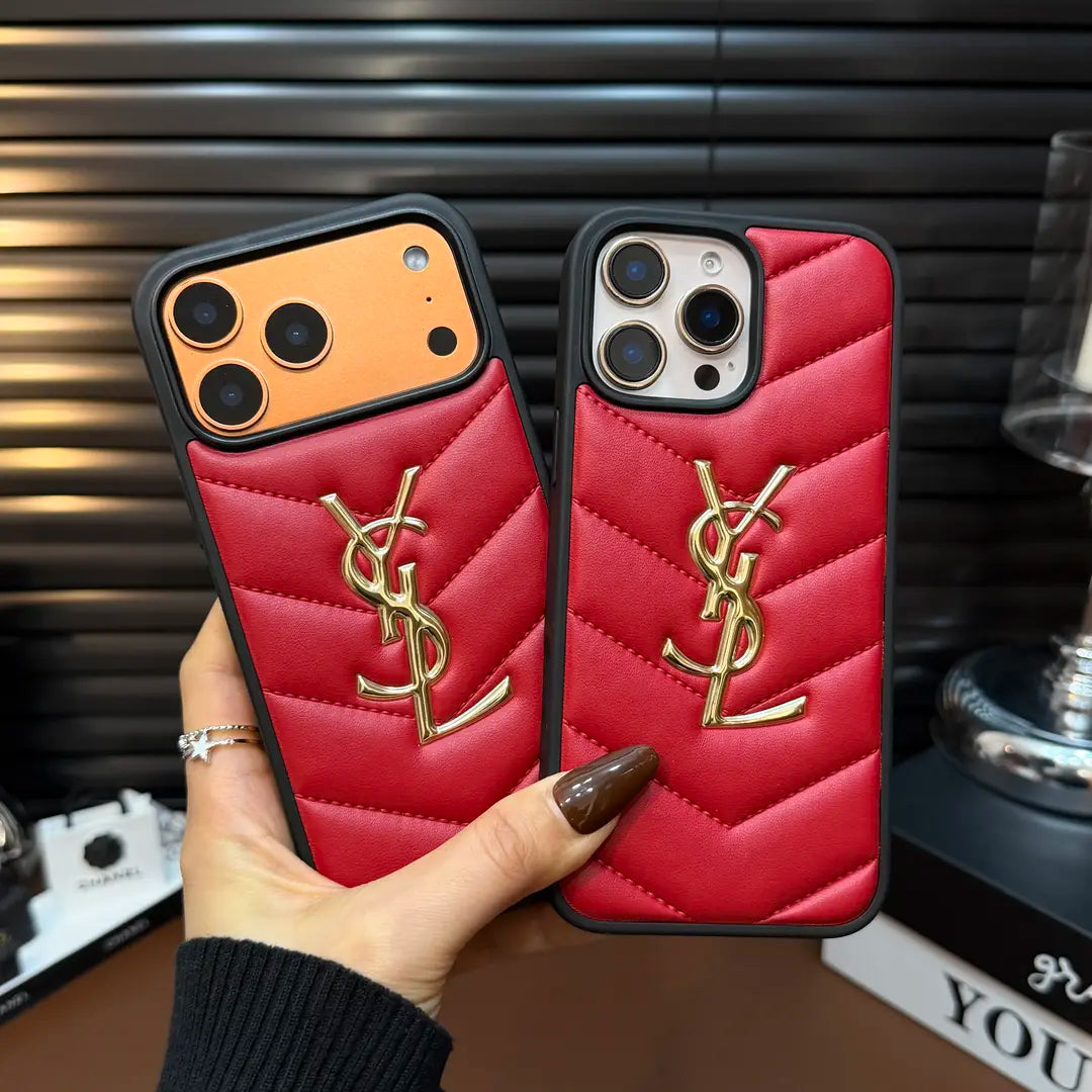 Luxus steppelt bőr iPhone-tok — Ütésálló vékony védőburkolat