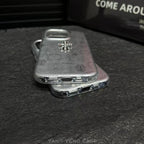 Silver Embossed Cross iPhone Case