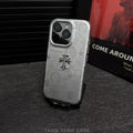 Silver Embossed Cross iPhone Case