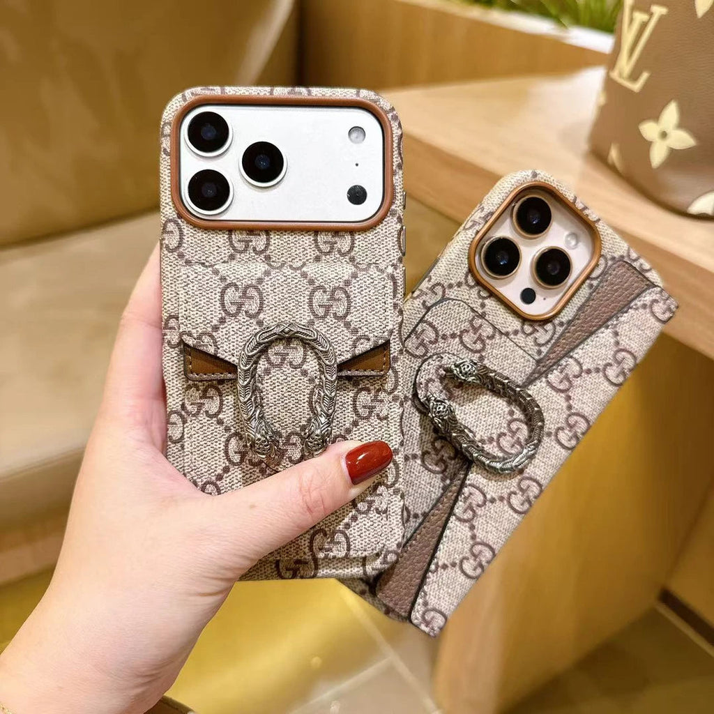 Prémium klasszikus vászon kártyatartó iPhone tok