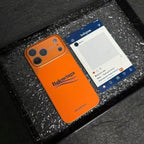 Balenciaga-inspirerat matt skyddande iPhone-fodral med hellinsskydd
