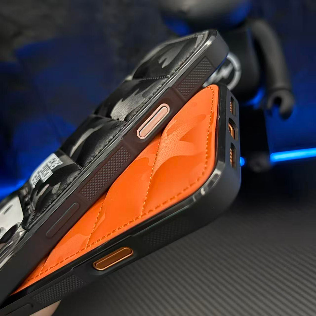 Étui de protection pour iPhone de style Puffer absorbant les chocs