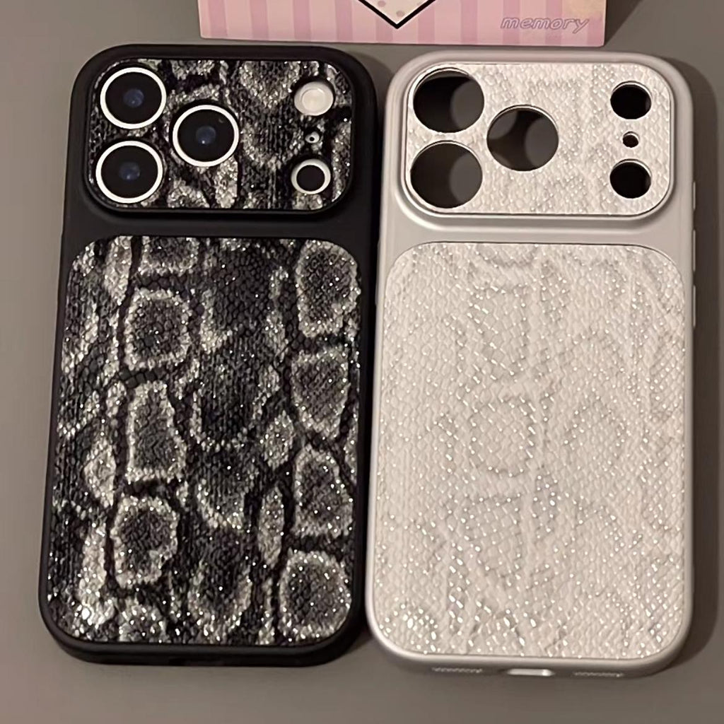 Luxus kígyóbőr textúrájú iPhone tok