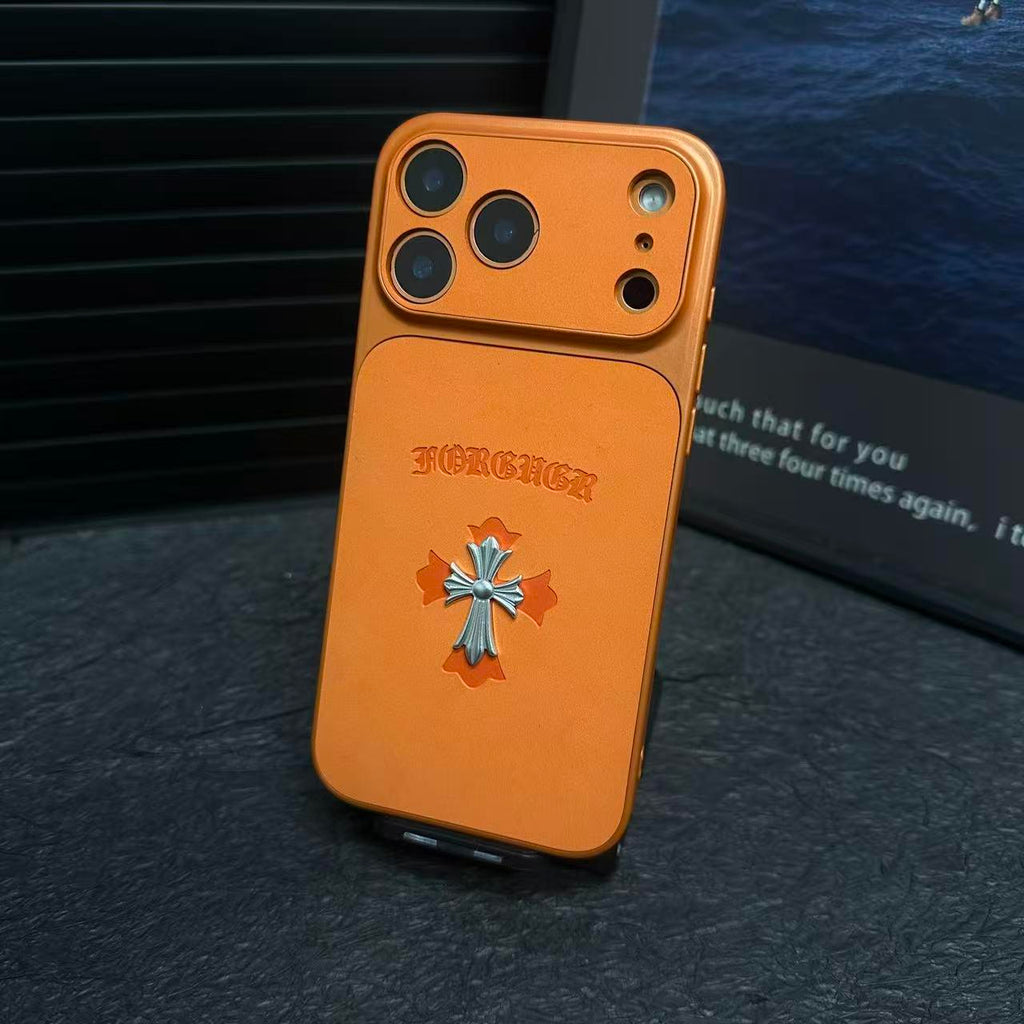 Chrome Hearts 十字皮革 iPhone 手機殼