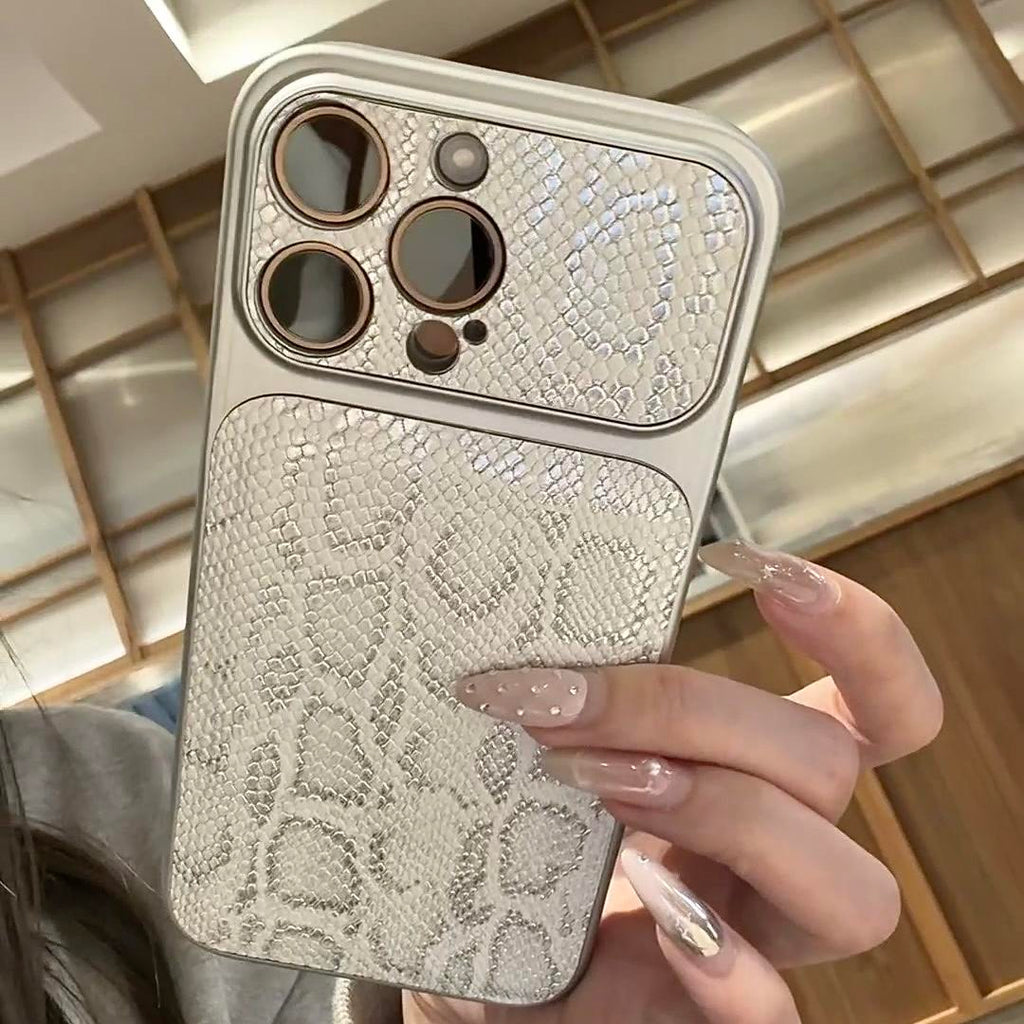 Luxus kígyóbőr textúrájú iPhone tok