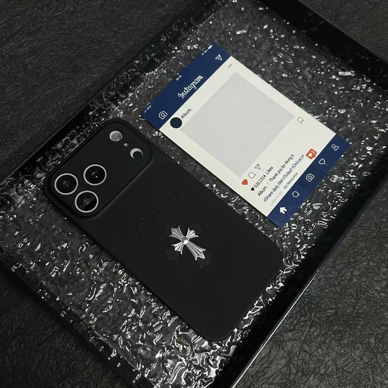 Chrome Hearts Cross Leather iPhone Case