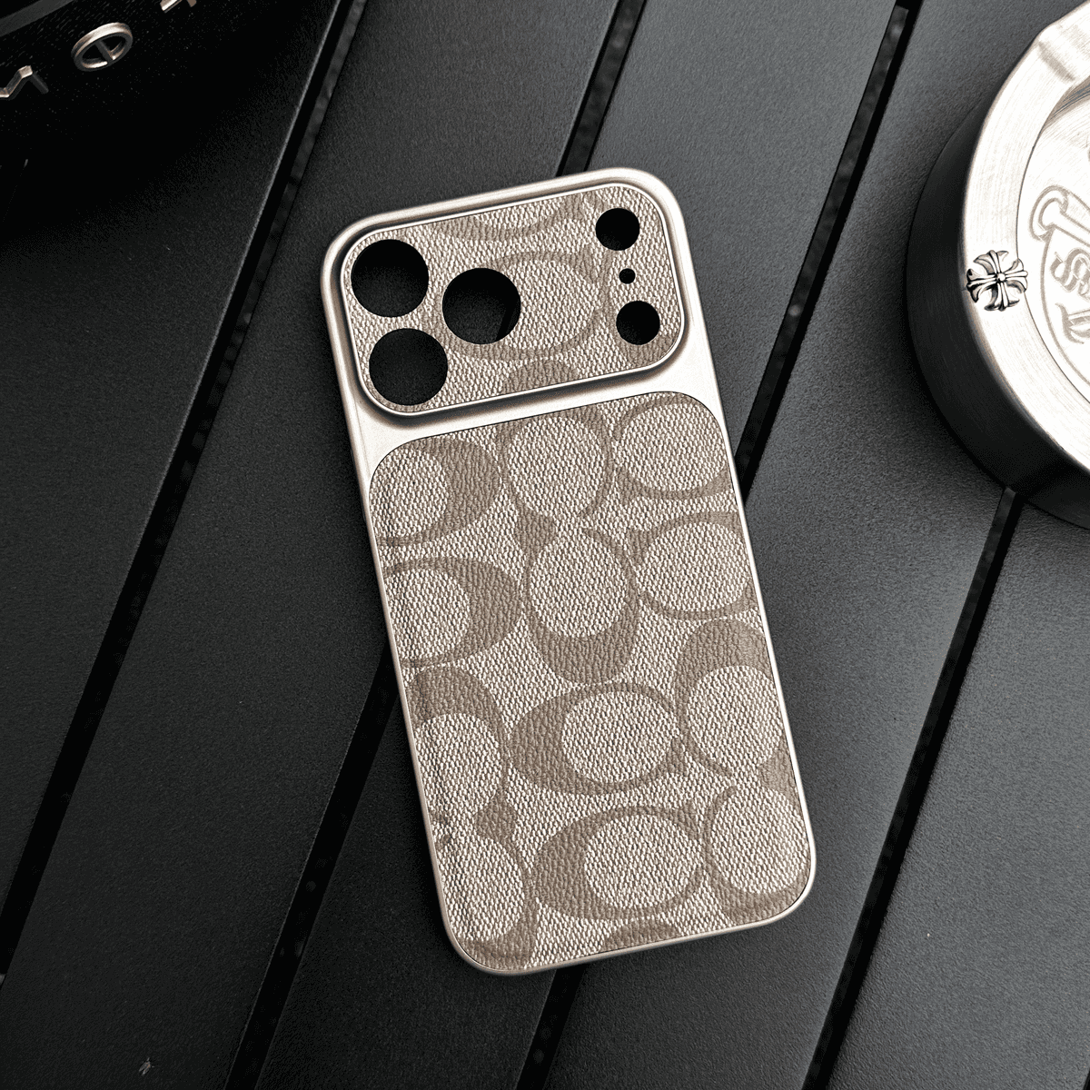 Luxury Pattern Leather Phone Case With Shockproof Edges