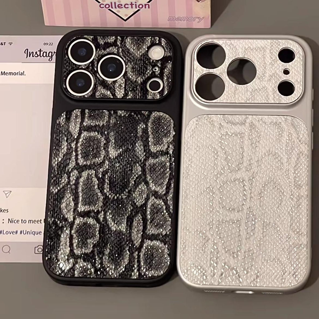Luxus kígyóbőr textúrájú iPhone tok