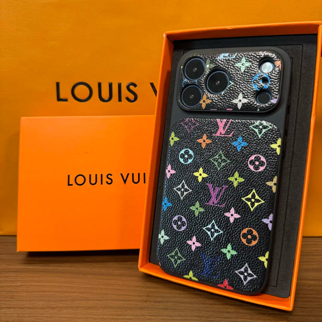 Luxus többszínű monogramos iPhone tok