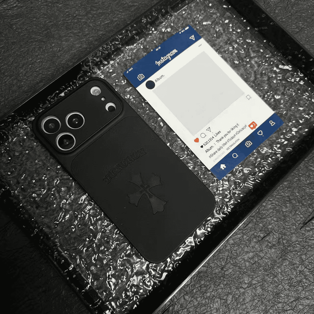 Chrome Hearts Cross Leather iPhone Case