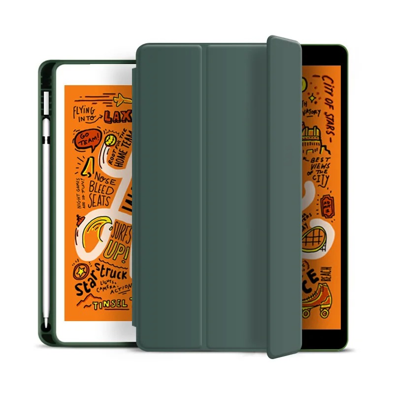BŐR FRISS NYÁRI TÉMA MINTÁS APPLE IPAD TOK CERUZA TARTÓVAL