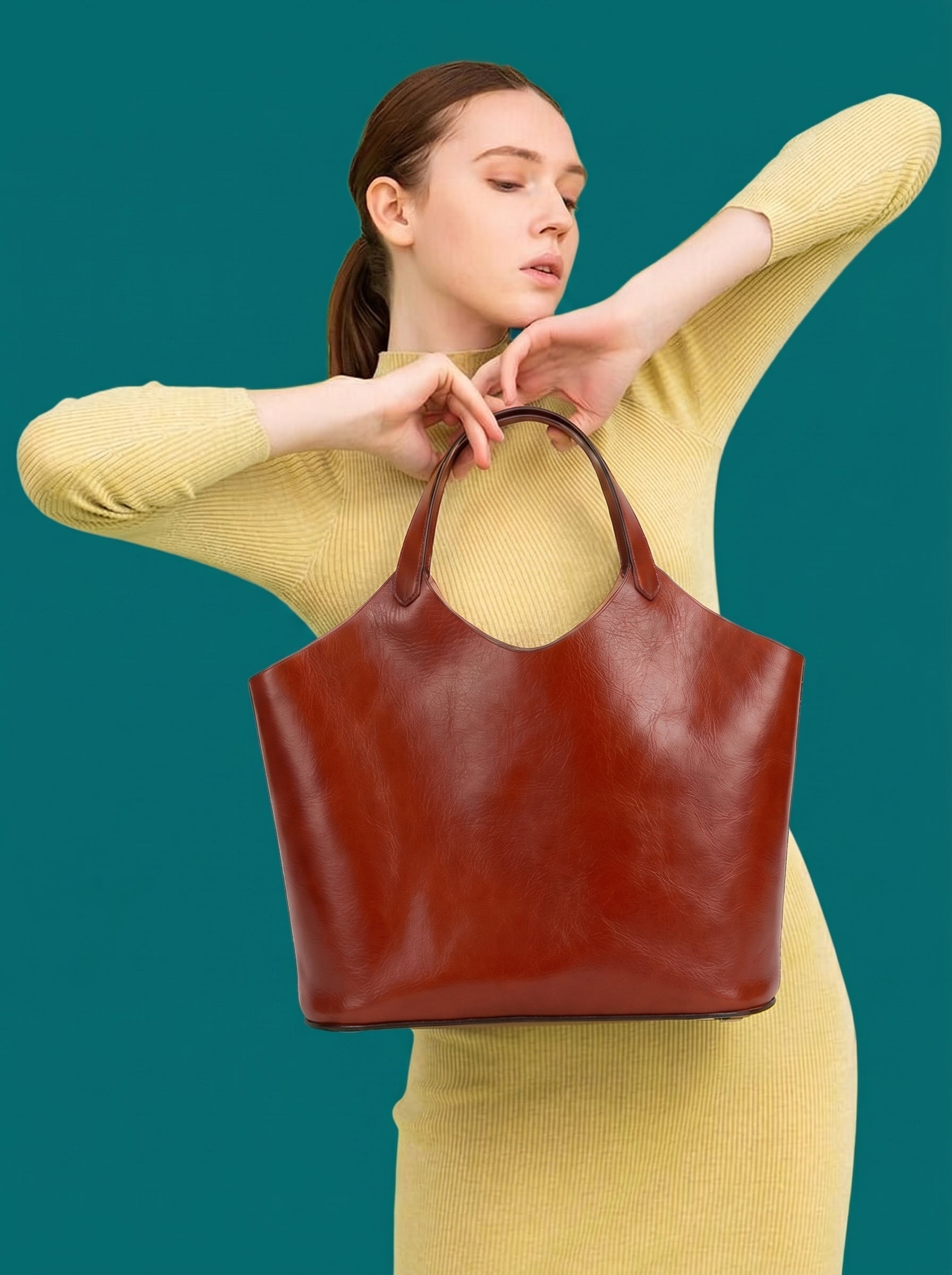 Minimal Leather Tote — Effortless Everyday Style