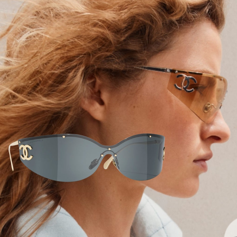 Neu eingetroffene, haute-luxuriöse randlose Wrap-Around-Sonnenbrillen