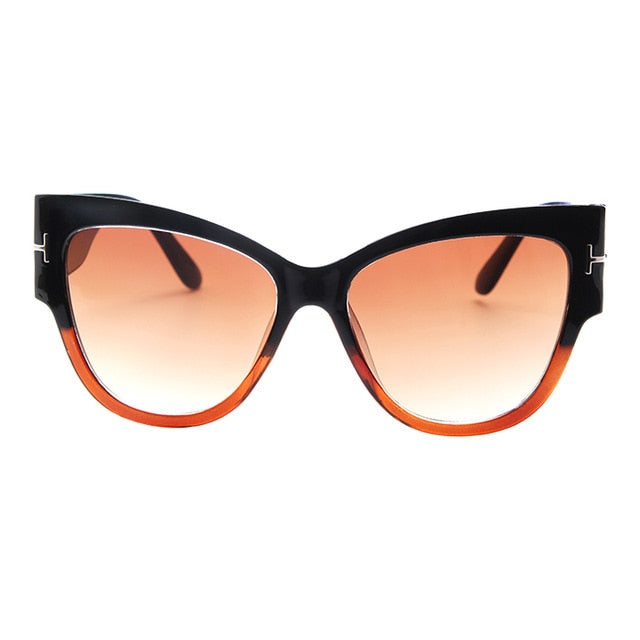 New Fashion Brand Designer Tom Cat Eye Sunglasses Women Oversized Frame Vintage Sun Glasses oculos de sol UV400