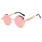 Metal Round Steampunk Sunglasses Men Women Fashion Glasses Brand Designer Retro Frame Vintage Sunglasses High Quality UV400