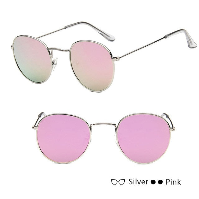 LeonLion Classic Small Frame Round Sunglasses Women/Men Brand Designer Alloy Mirror Sun Glasses Vintage Modis Oculos