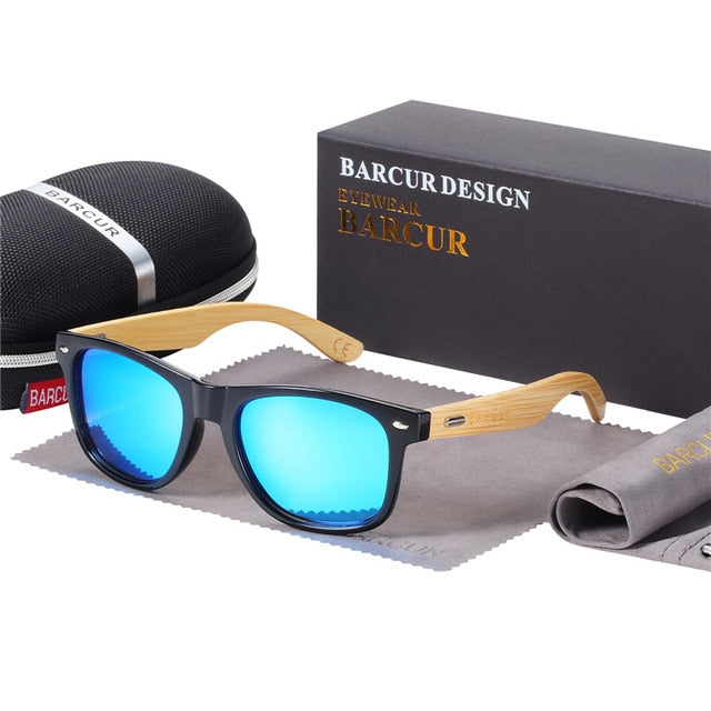 BARCUR 偏光竹サングラス男性木製サングラス女性ブランドオリジナル木製メガネ Oculos デゾル masculino