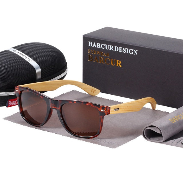 BARCUR 偏光竹サングラス男性木製サングラス女性ブランドオリジナル木製メガネ Oculos デゾル masculino
