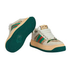 Retro Stripe Casual Sneakers – Premium Leather Comfort Street Shoes