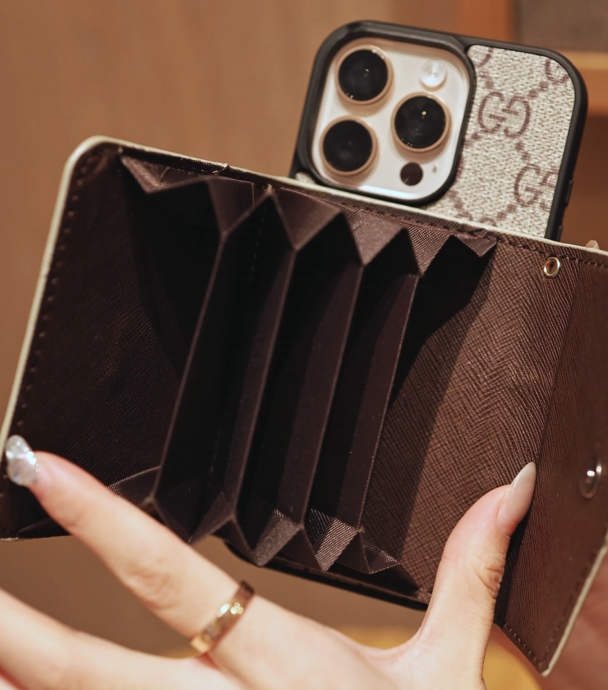 Étui pour iPhone à bandoulière avancé haut de gamme avec porte-cartes & Bandoulière