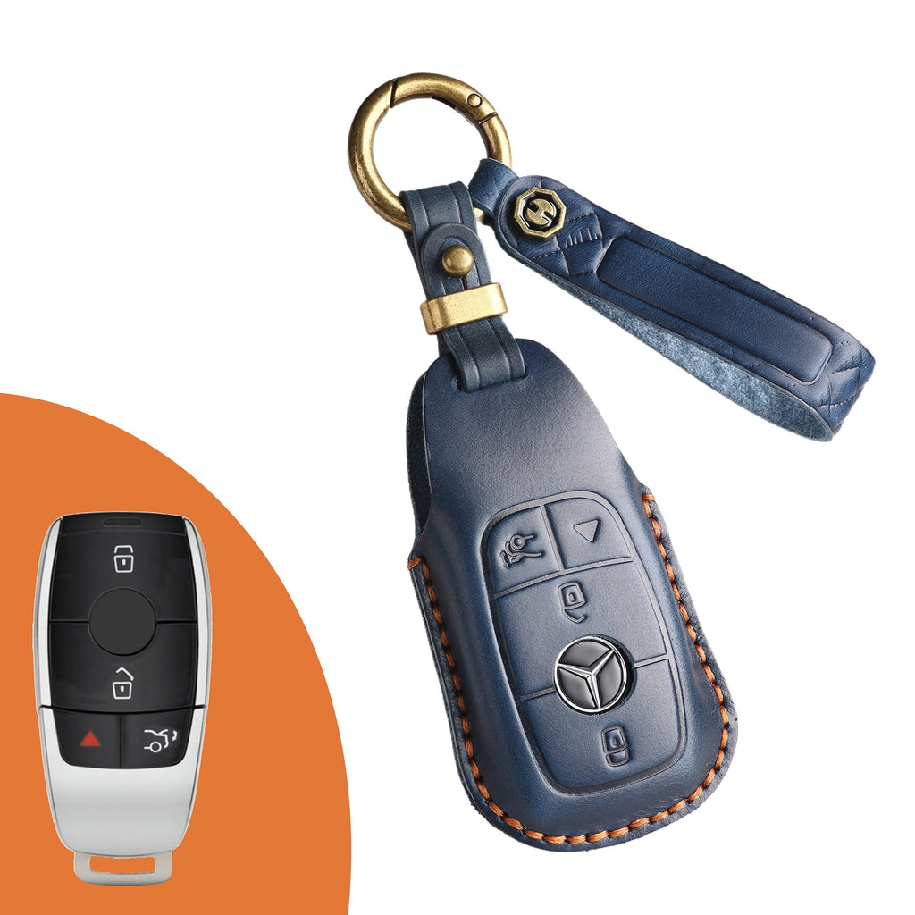 Top Grain Leather Mercedes Key Case