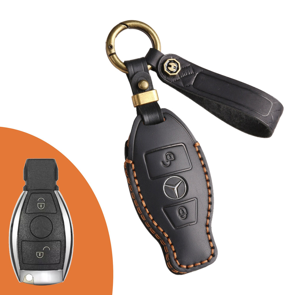 Top Grain Leather Mercedes Key Case