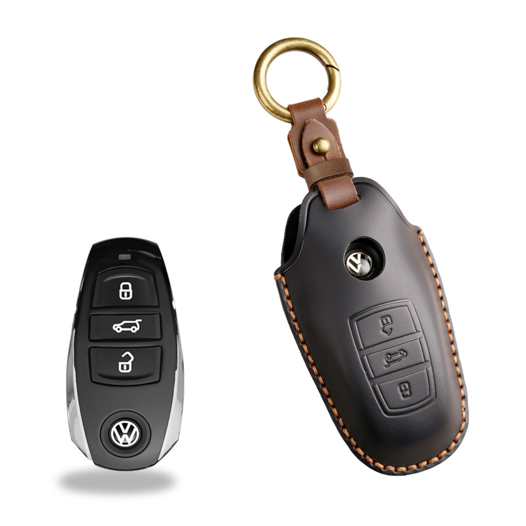 Top Grain Leather Volkswagen key Case