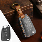 Top Grain Leather Volkswagen key Case