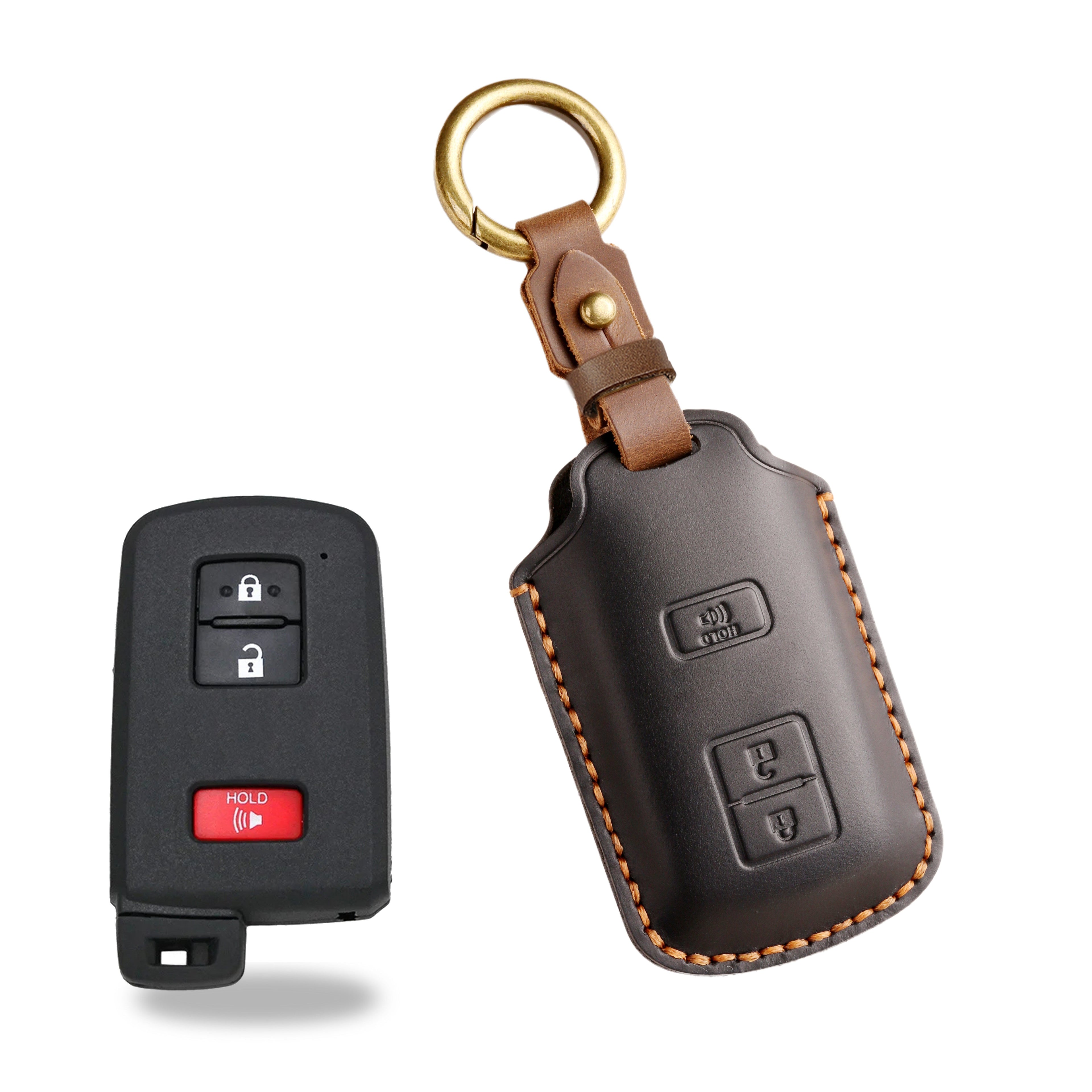 Top Grain Leather Toyota key Case