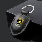 Lamborghini Crest Emblem Genuine Leather Keychain