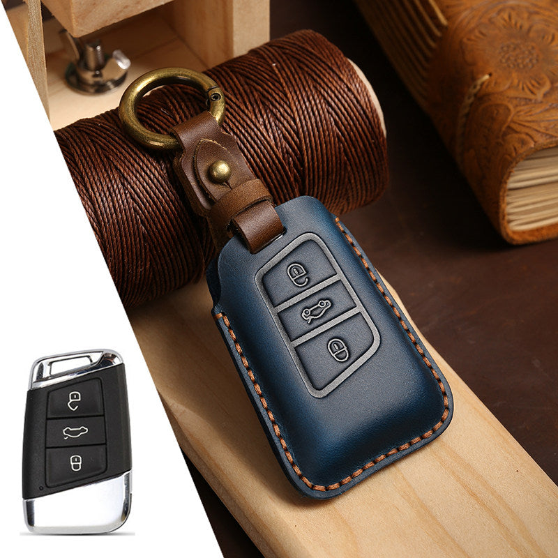 Top Grain Leather Volkswagen key Case
