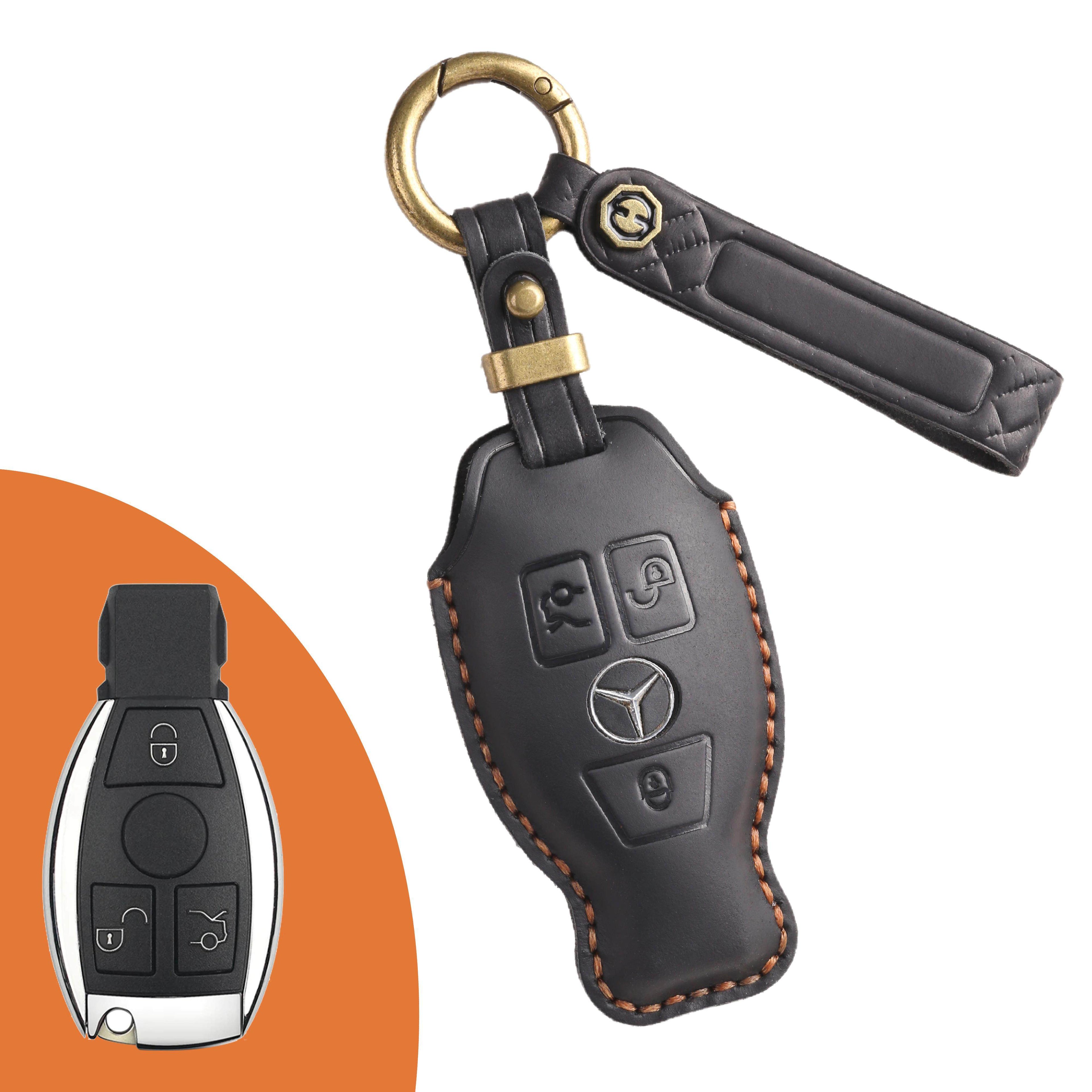 Top Grain Leather Mercedes Key Case