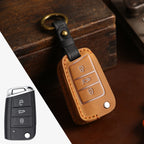 Top Grain Leather Volkswagen key Case
