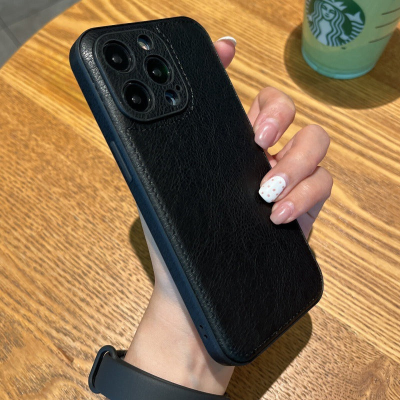 All-Model Compatible Genuine Leather iPhone Cover