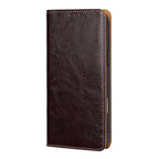 Genuine Full-Grain Cowhide Leather Wallet Phone Case