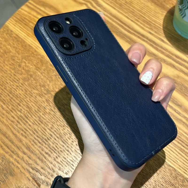 All-Model Compatible Genuine Leather iPhone Cover