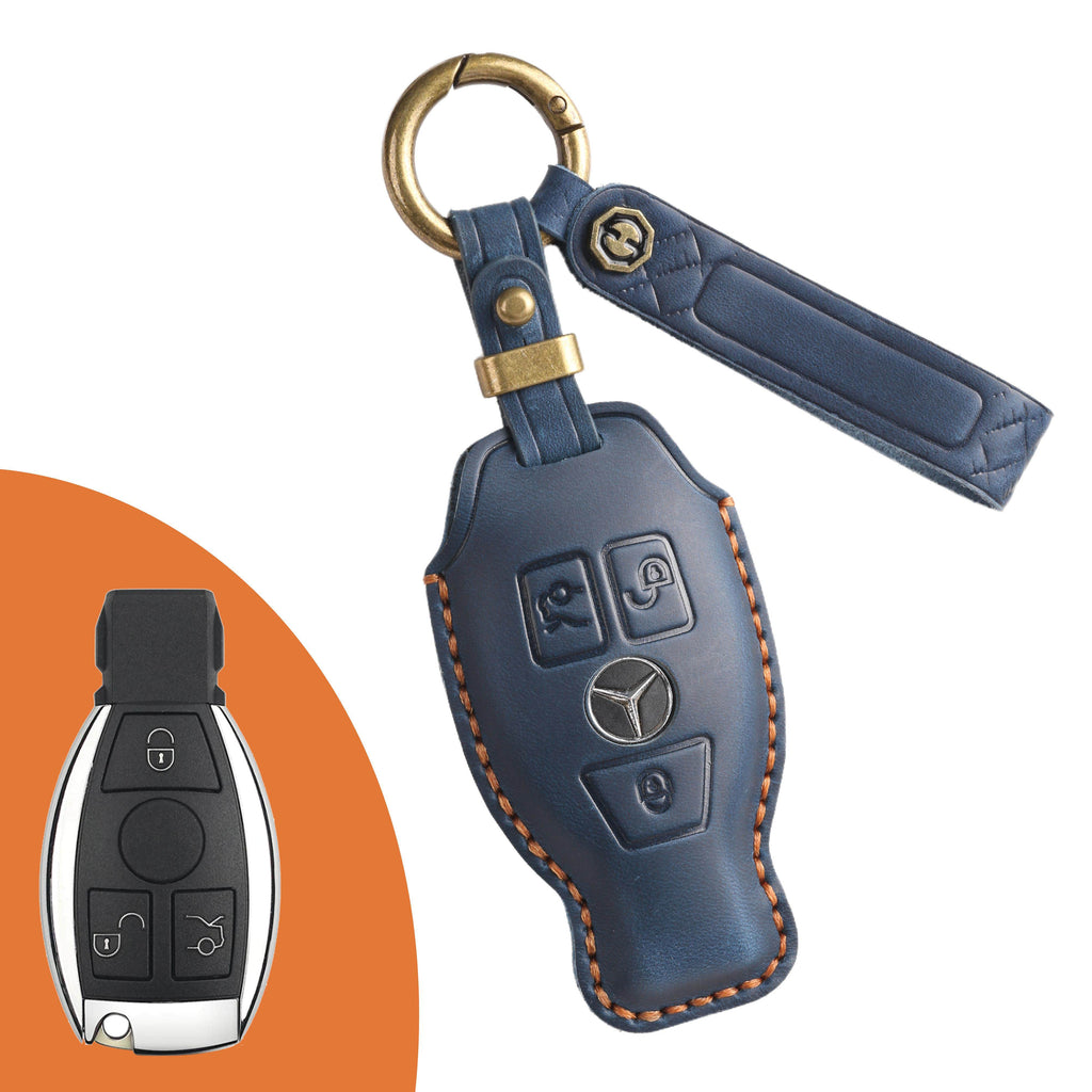 Top Grain Leather Mercedes Key Case