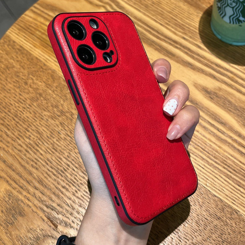 All-Model Compatible Genuine Leather iPhone Cover
